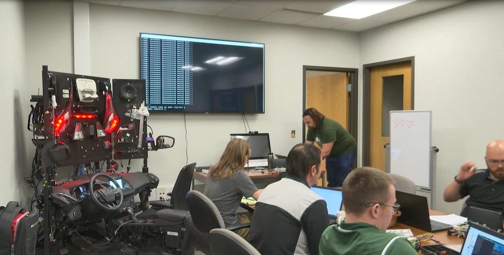 NMU faculty and students learn new automotive cybersecurity system
