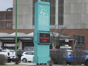 Windsor Regional Hospital's Met campus is shown on Dec. 29, 2021.