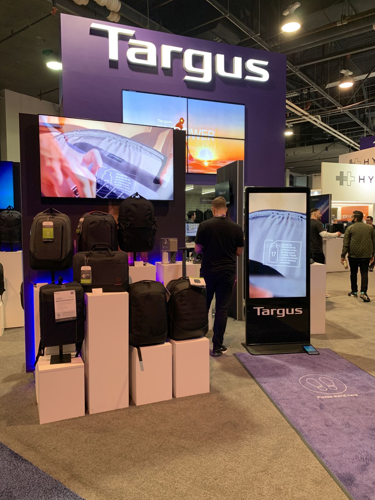 The Targus booth at CES 2023 in Las Vegas.