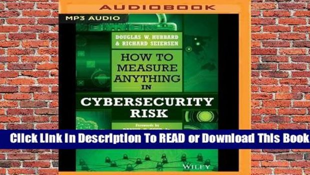 Online How to Measure Anything in Cybersecurity Risk  For Trial