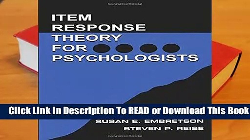 Online Item Response Theory: Item Response Theory for Psychologists (Multivariate Applications