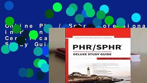 Online Phr / Sphr Professional in Human Resources Certification Deluxe Study Guide  For Kindle