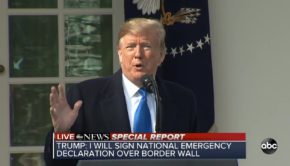 President Trump declares national emergency over border security