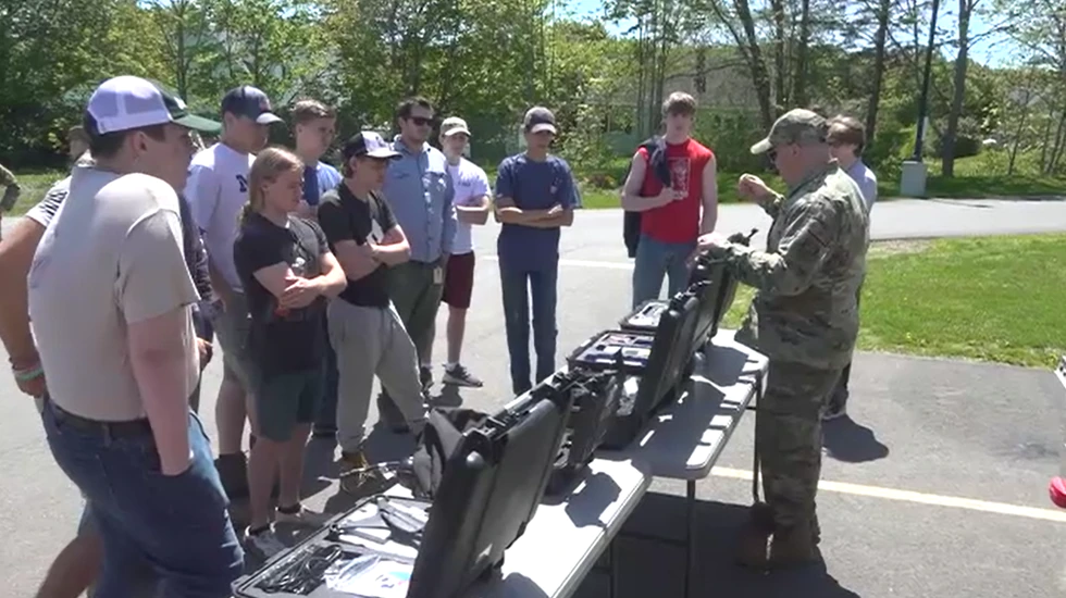 Rockland technology students spend time with 101st Air Refueling Wing
