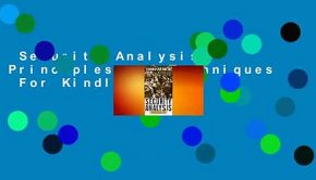 Security Analysis: Principles and Techniques  For Kindle