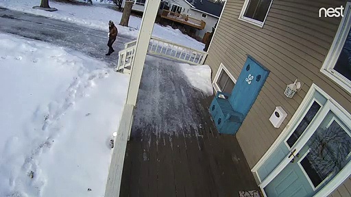 Security Camera Sees Sister-in-Law Slipping