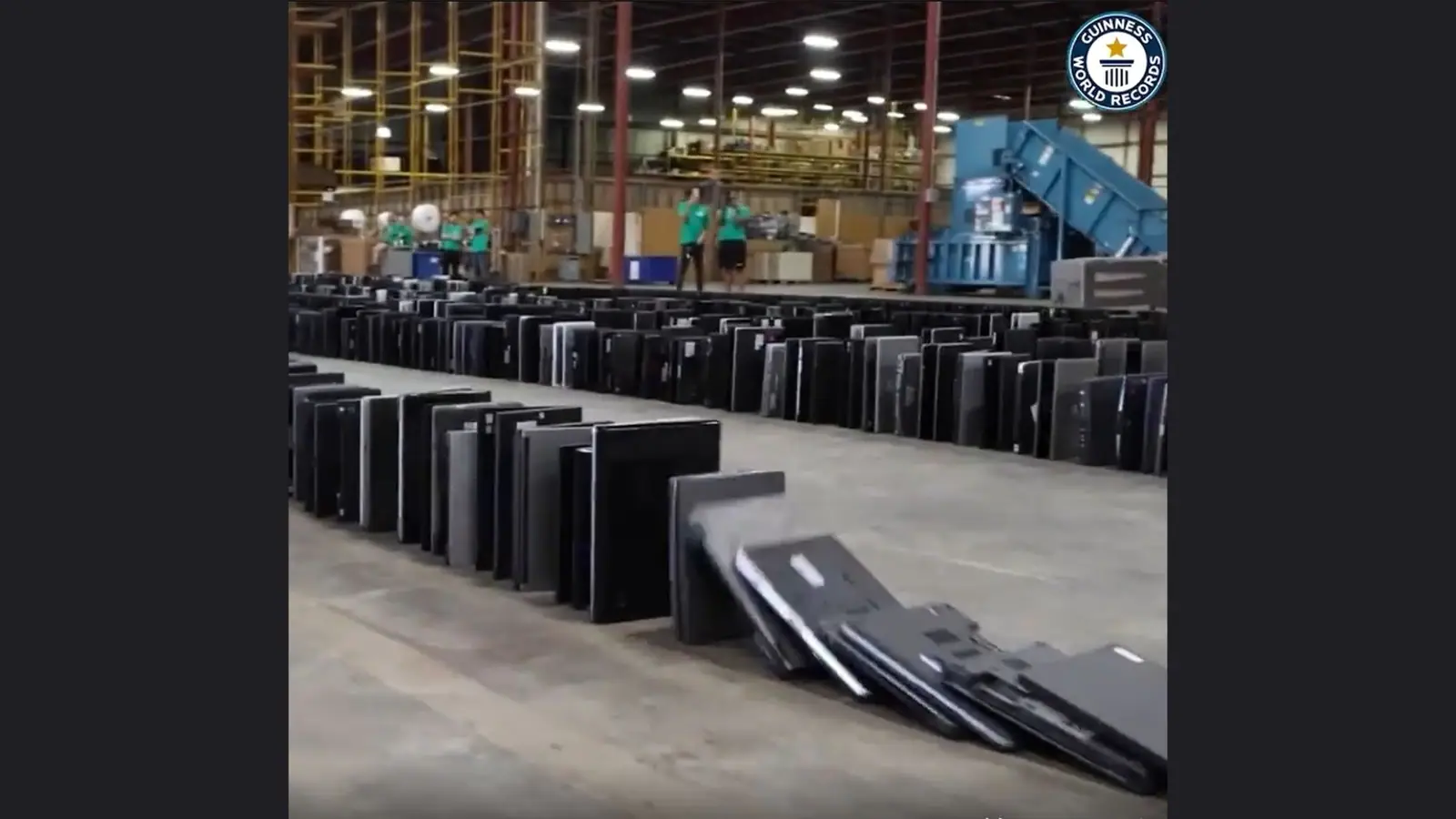 Technology Recyclers topples 2,190 laptops in domino fashion, sets world record | Trending