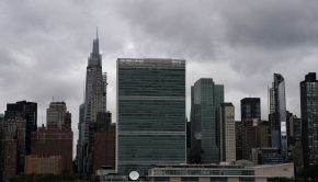 A view of the United Nations headquarters in the Manhattan Borough of New York City, New York, U.S., September 30, 2020.