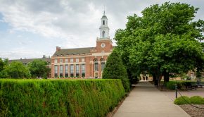 A view of Edmon Low Libary at Oklahoma State University.