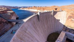 Glen Canyon Dam with Lake Powell showing cybersecurity plan for water utilities