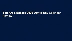 You Are a Badass 2020 Day-to-Day Calendar  Review
